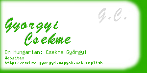 gyorgyi csekme business card